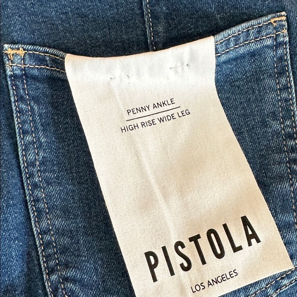 NWT Pistola - Penny Pintuck Ankle Jeans High Rise Wide Leg - Picture 10 of 10